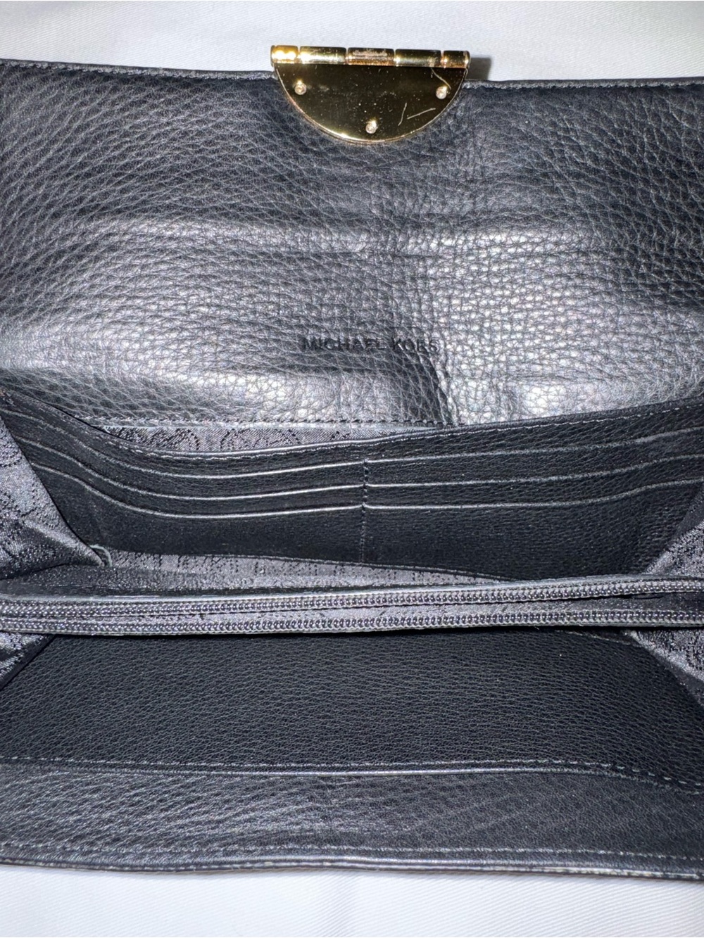 Michael Kors Leopard Haircalf Leather Turn Lock Wallet Clutch - Picture 7 of 13